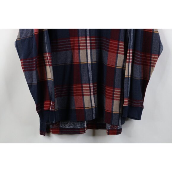 Vintage 90s Chaps Ralph Lauren Mens Large Faded long Sleeve Rugby Polo Plaid - Picture 3 of 12